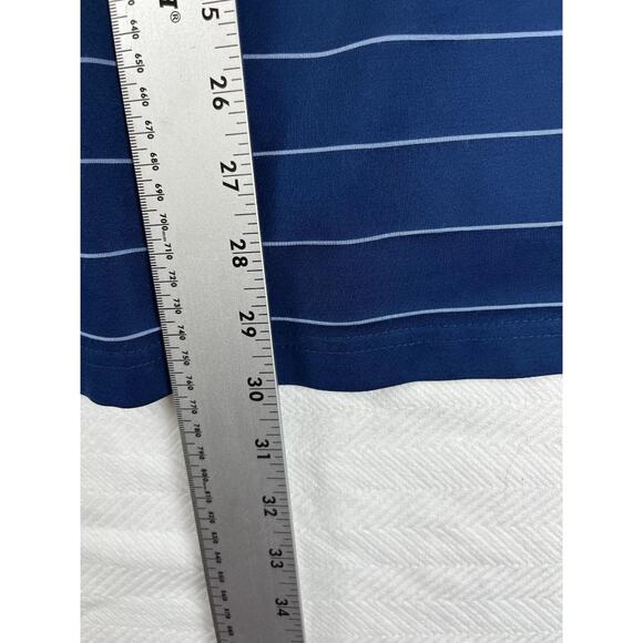 Golden Bear Jack Nicklaus Golf Polo Shirt Men XL Navy Blue White Striped  **FLAW - Picture 8 of 8